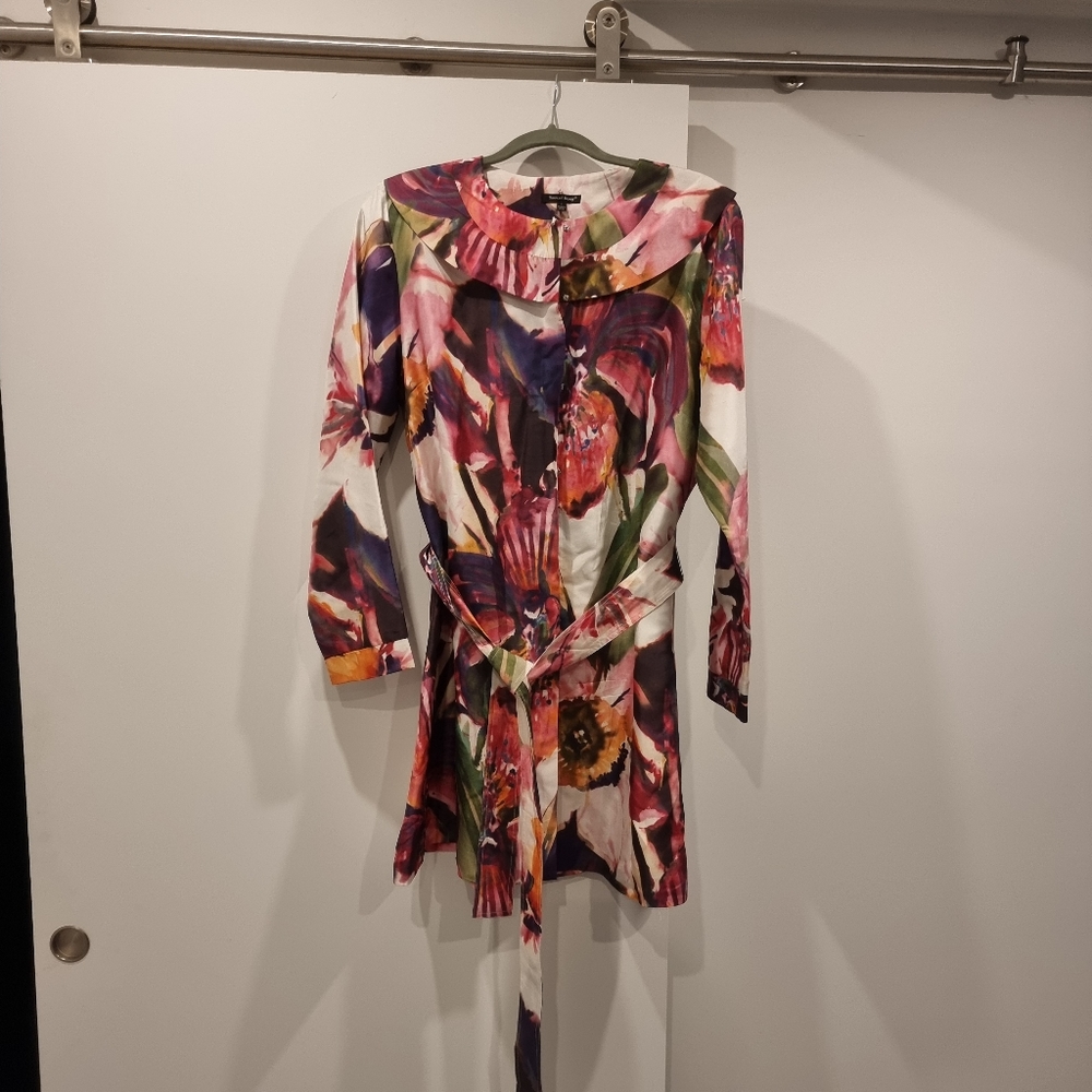 Samuel Dong Silk Flower Dress
